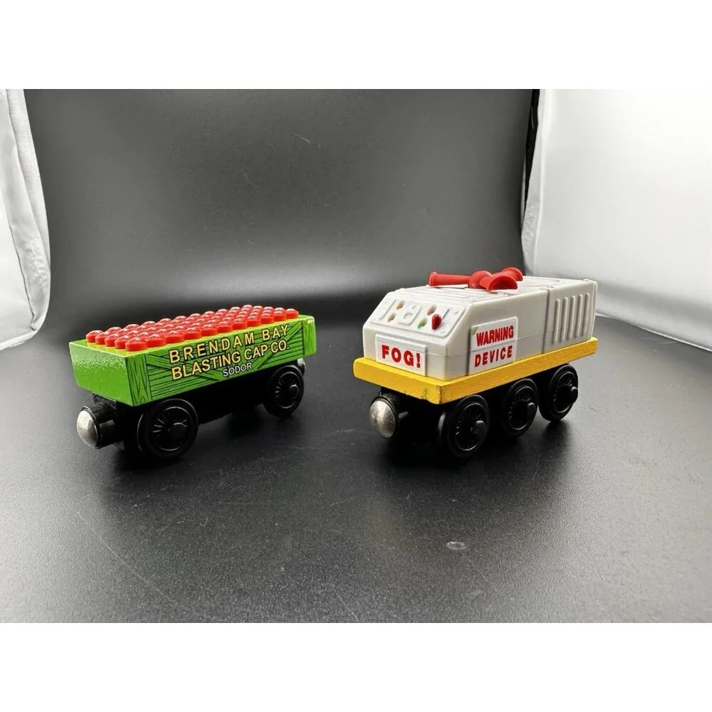 Thomas The Train Wooden Railway Brendan Blasting Cap‎ Fog Horn Car Vtg 2003 READ